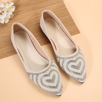 Women's Elegant Retro Red Heart Point Toe Casual Shoes main image 2