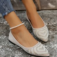 Women's Elegant Retro Red Heart Point Toe Casual Shoes main image 6