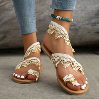Women's Ethnic Style Floral Open Toe Thong Sandals main image 5