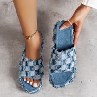 Women's Basic Plaid Open Toe Fashion Sandals main image 5
