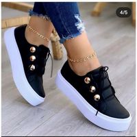 Women's Vintage Style Solid Color Round Toe Flats main image 5