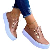 Women's Vintage Style Solid Color Round Toe Flats main image 4