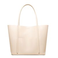 Women's Medium Leather Solid Color Classic Style Square Zipper Shoulder Bag main image 5