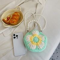 Women's Polyester Flower Cute Round Open Shoulder Bag main image 8