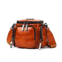 Women's Medium Pu Leather Solid Color Vintage Style Classic Style Square Zipper Shoulder Bag main image 2