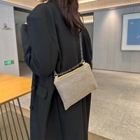 Women's Small Pu Leather Solid Color Vintage Style Classic Style Square Zipper Shoulder Bag main image 7