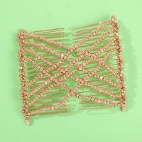 Women's Lady Flower Alloy Resin Seed Bead Insert Comb main image 3