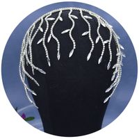 امرأة أنيق سيدة أمواج حجر الراين صنع يدوي أغطية الرأس للحفلات main image 2