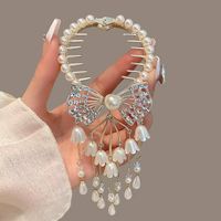 Women's Lady Water Droplets Flower Imitation Pearl Alloy Plating Inlay Artificial Diamond Hair Clip main image 1