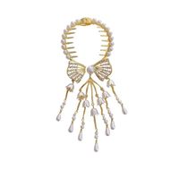 Women's Lady Water Droplets Flower Imitation Pearl Alloy Plating Inlay Artificial Diamond Hair Clip main image 4