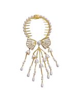 Women's Lady Water Droplets Flower Imitation Pearl Alloy Plating Inlay Artificial Diamond Hair Clip sku image 1