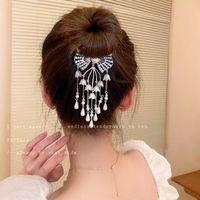 Women's Lady Water Droplets Flower Imitation Pearl Alloy Plating Inlay Artificial Diamond Hair Clip main image 3
