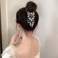 Women's Lady Water Droplets Flower Imitation Pearl Alloy Plating Inlay Artificial Diamond Hair Clip main image 2