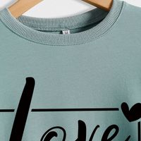 Women's Hoodies Long Sleeve Printing Basic Streetwear Letter Heart Shape main image 3