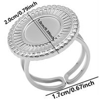 Ig Style Simple Style Geometric Stainless Steel Plating 18k Gold Plated Open Rings sku image 8