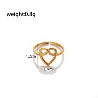 Retro Simple Style Heart Shape Stainless Steel Plating 18k Gold Plated Bracelets Earrings Necklace sku image 1