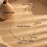Retro Simple Style Heart Shape Stainless Steel Plating 18k Gold Plated Bracelets Earrings Necklace sku image 6