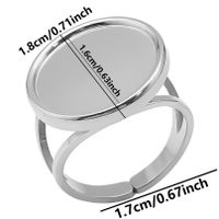 Ig Style Simple Style Geometric Stainless Steel Plating 18k Gold Plated Open Rings sku image 11