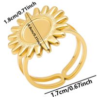 Ig Style Simple Style Geometric Stainless Steel Plating 18k Gold Plated Open Rings sku image 20