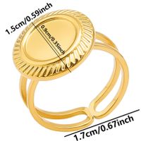 Ig Style Simple Style Geometric Stainless Steel Plating 18k Gold Plated Open Rings sku image 21