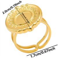 Ig Style Simple Style Geometric Stainless Steel Plating 18k Gold Plated Open Rings sku image 23