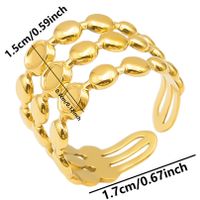 Ig Style Simple Style Geometric Stainless Steel Plating 18k Gold Plated Open Rings sku image 25
