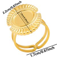 Ig Style Simple Style Geometric Stainless Steel Plating 18k Gold Plated Open Rings sku image 26