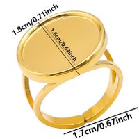 Ig Style Simple Style Geometric Stainless Steel Plating 18k Gold Plated Open Rings sku image 27