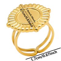 Ig Style Simple Style Geometric Stainless Steel Plating 18k Gold Plated Open Rings sku image 28