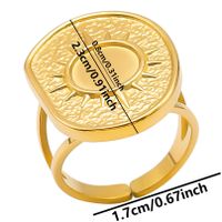 Ig Style Simple Style Geometric Stainless Steel Plating 18k Gold Plated Open Rings sku image 29