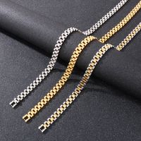Stainless Steel 18K Gold Plated Hip-Hop Plating Geometric Necklace main image 3
