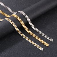 Stainless Steel 18K Gold Plated Hip-Hop Plating Geometric Necklace main image 1