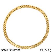 Stainless Steel 18K Gold Plated Hip-Hop Plating Geometric Necklace sku image 3