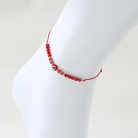 Casual Simple Style Eye Beaded Braid Artificial Crystal Natural Stone Unisex Anklet main image 5