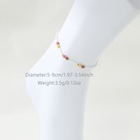 Casual Simple Style Eye Beaded Braid Artificial Crystal Natural Stone Unisex Anklet main image 8