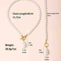 Elegant Simple Style Pearl Alloy Plastic Zinc Women's Jewelry Set main image 2