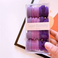 Simple Style Solid Color Cloth Patchwork Hair Tie 1 Set sku image 3