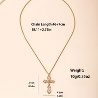 Retro Classic Style Cross Zinc Alloy Women's Pendant Necklace main image 2
