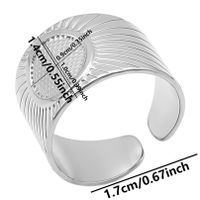 Simple Style Geometric Stainless Steel Plating 18k Gold Plated Open Rings sku image 2