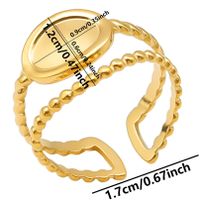 Simple Style Geometric Stainless Steel Plating 18k Gold Plated Open Rings sku image 15