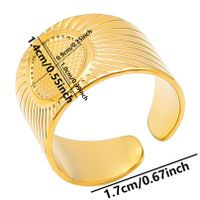 Simple Style Geometric Stainless Steel Plating 18k Gold Plated Open Rings sku image 16