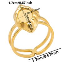 Simple Style Geometric Stainless Steel Plating 18k Gold Plated Open Rings sku image 17