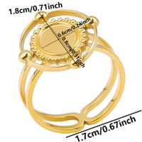 Simple Style Geometric Stainless Steel Plating 18k Gold Plated Open Rings sku image 18