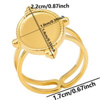 Simple Style Geometric Stainless Steel Plating 18k Gold Plated Open Rings sku image 20