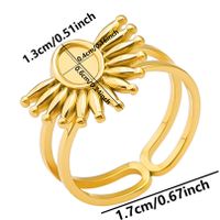 Simple Style Geometric Stainless Steel Plating 18k Gold Plated Open Rings sku image 21