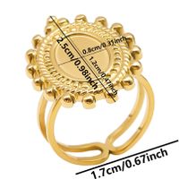 Simple Style Geometric Stainless Steel Plating 18k Gold Plated Open Rings sku image 22