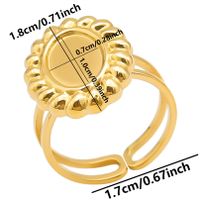 Simple Style Geometric Stainless Steel Plating 18k Gold Plated Open Rings sku image 23