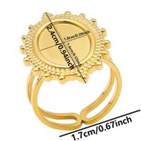Simple Style Geometric Stainless Steel Plating 18k Gold Plated Open Rings sku image 24