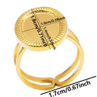 Simple Style Geometric Stainless Steel Plating 18k Gold Plated Open Rings sku image 25