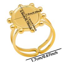 Simple Style Geometric Stainless Steel Plating 18k Gold Plated Open Rings sku image 26